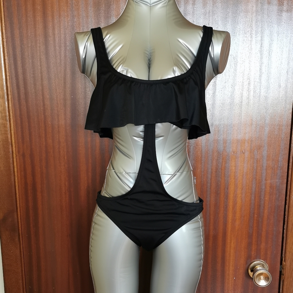 Victoria's Secret Black Cut Out Swimsuit Size S
